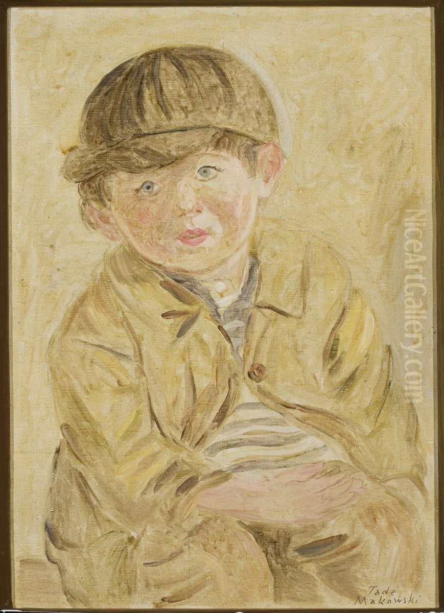 Boy in a visored cap Oil Painting by Tadeusz Makowski Boy in a visored cap Oil Painting by Tadeusz Makowski
