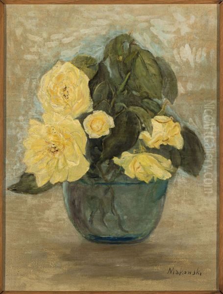 Zolte roze Oil Painting by Tadeusz Makowski