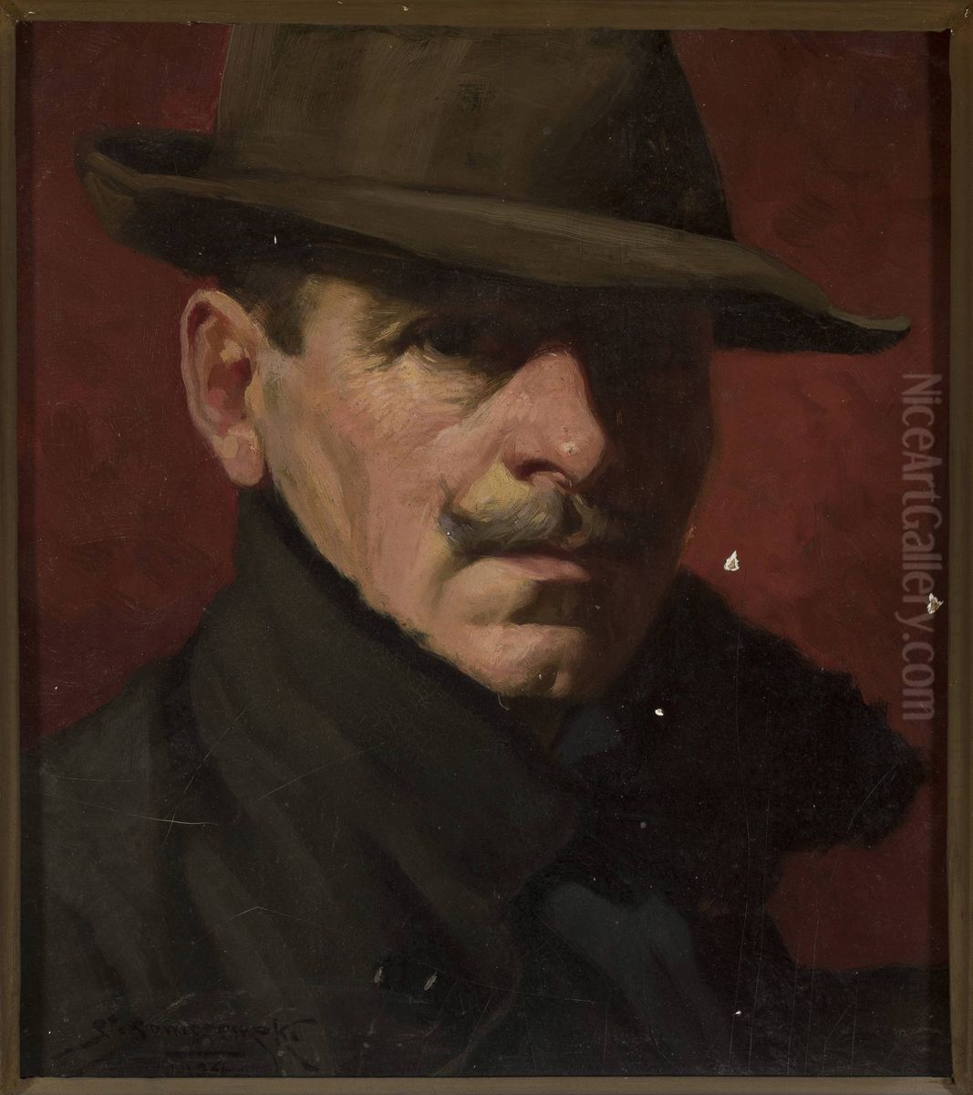 Self-portrait Oil Painting by Stanislaw Sawiczewski
