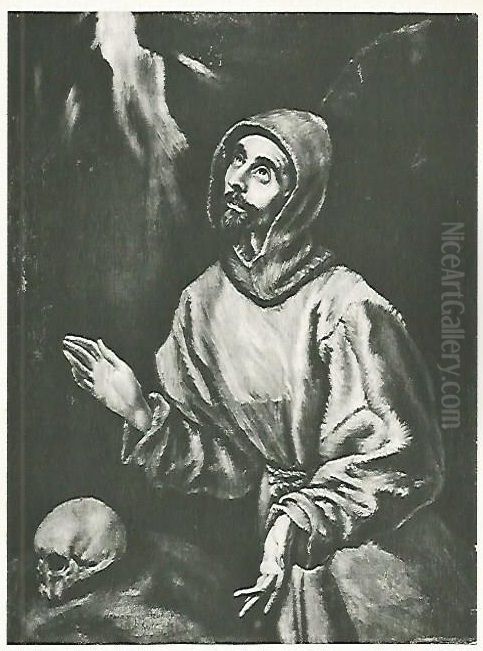 Saint Francis receiving the Stigmata Oil Painting by El Greco