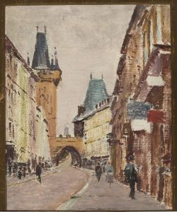 Entrance to Charles Bridge in Prague