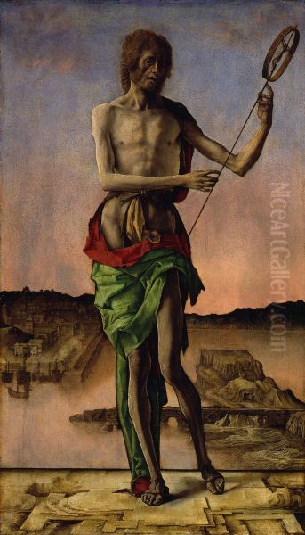 St. John the Baptist Oil Painting by Ercole de' Roberti