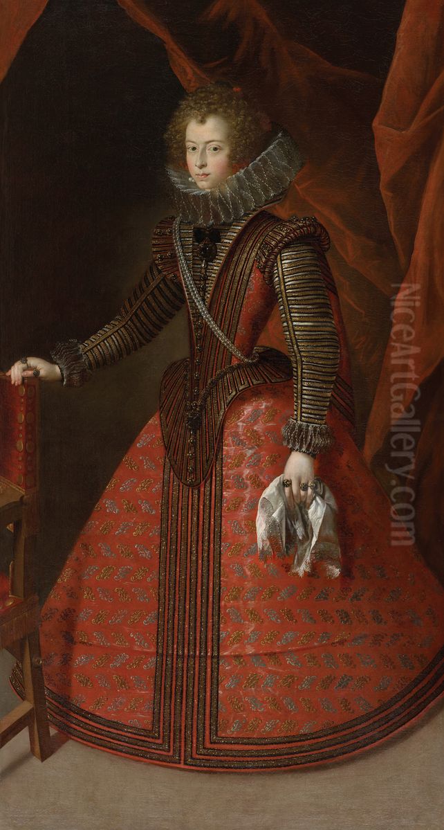 Portrait of the Infanta Maria Anna of Austria Oil Painting by Felipe Diricksen