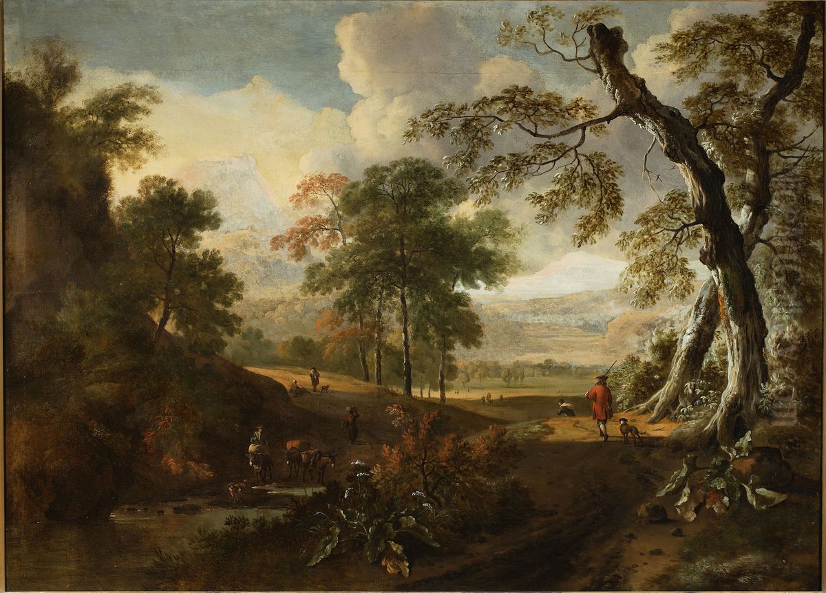 Landscape with a road Oil Painting by Jan Wijnants Landscape with a road Oil Painting by Jan Wijnants