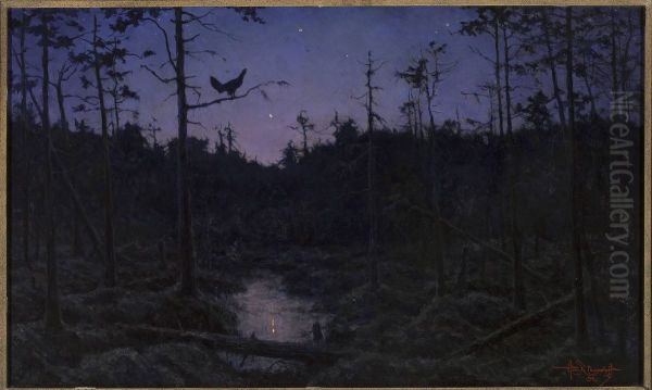 Tajemnicza piesn Oil Painting by Henryk Weyssenhoff