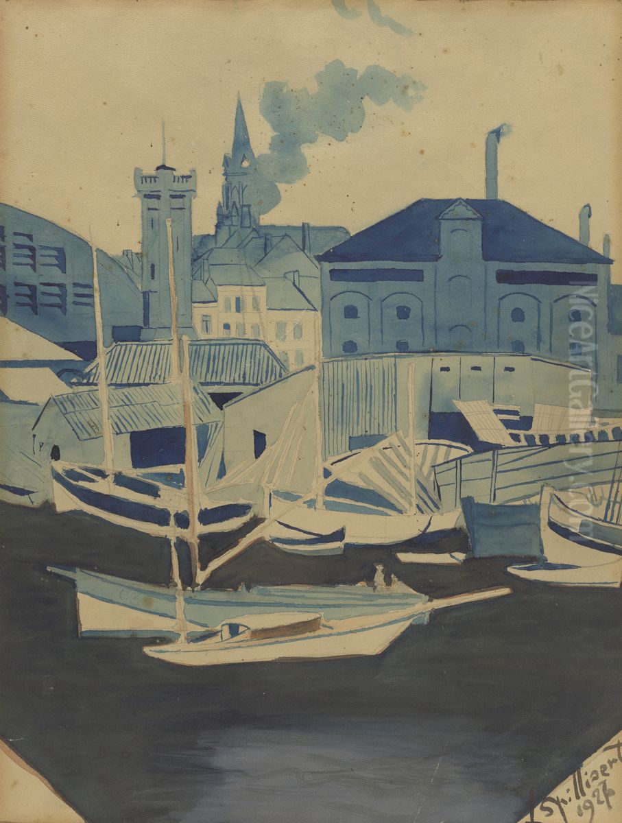 Havenzicht Oil Painting by Leon Spilliaert