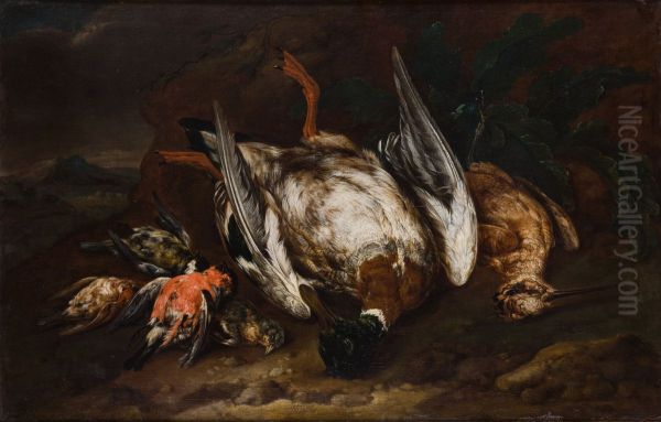 Slaughtered Birds Oil Painting by unknown