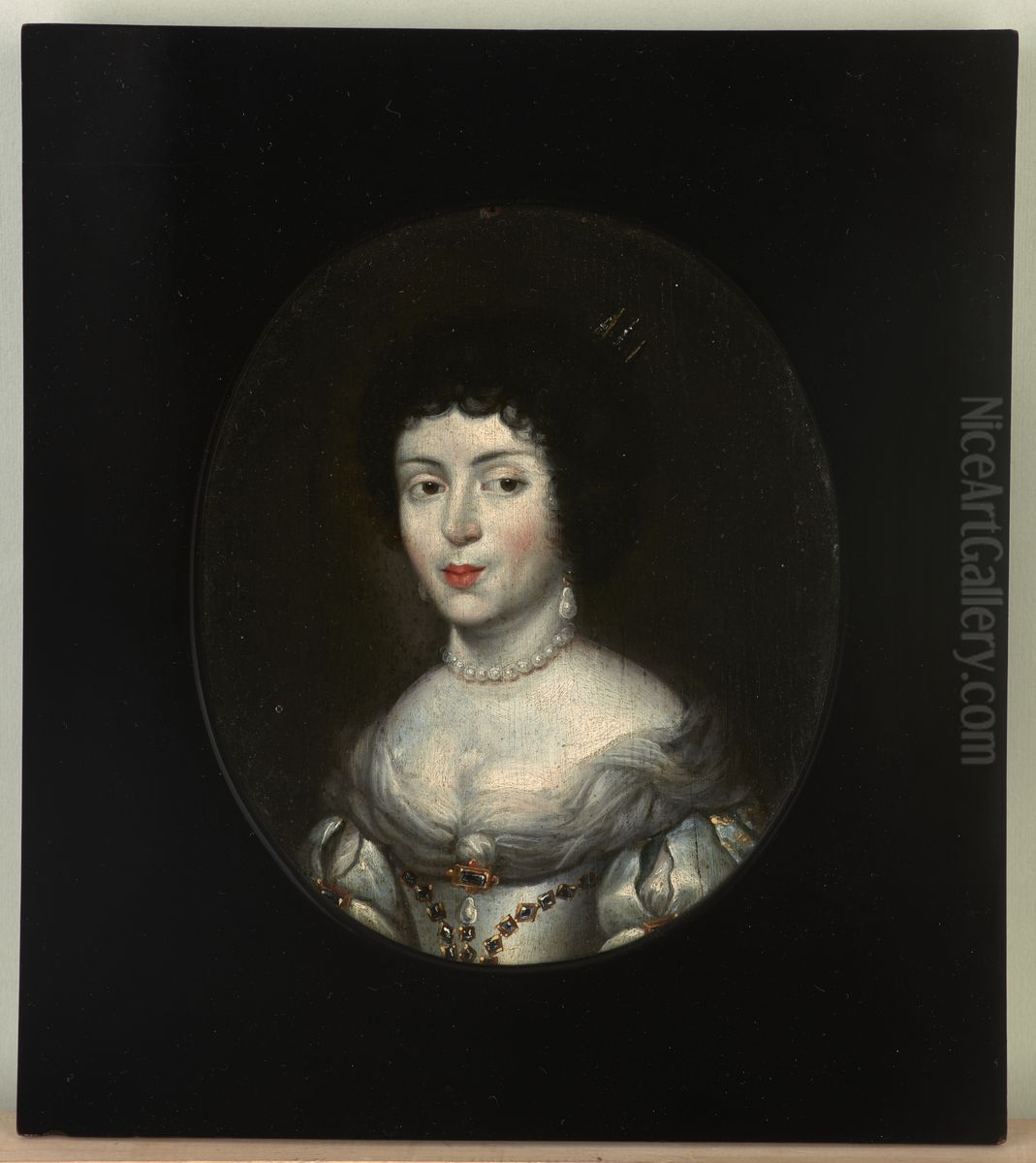 Portret Marii Kazimiery de la Grange d'Arquien Sobieskiej, zwanej Marysienka (1641-1716), krolowej Polski, zony Jana III Sobieskiego Oil Painting by Daniel Schultz