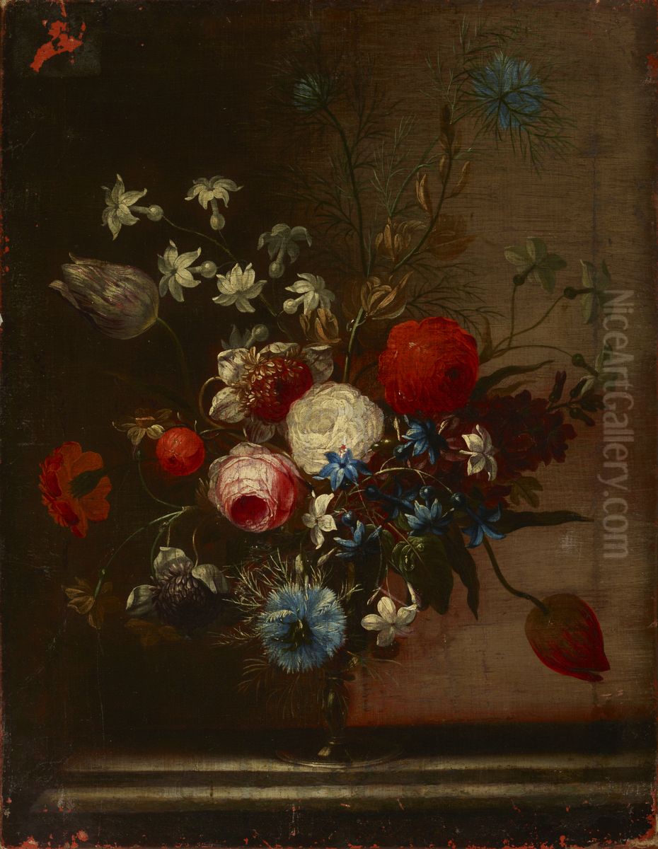 Bouquet of Flowers Oil Painting by unknown