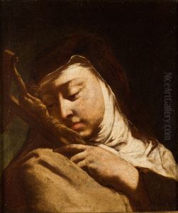 Saint Teresa of Avila Contemplating the Cross
