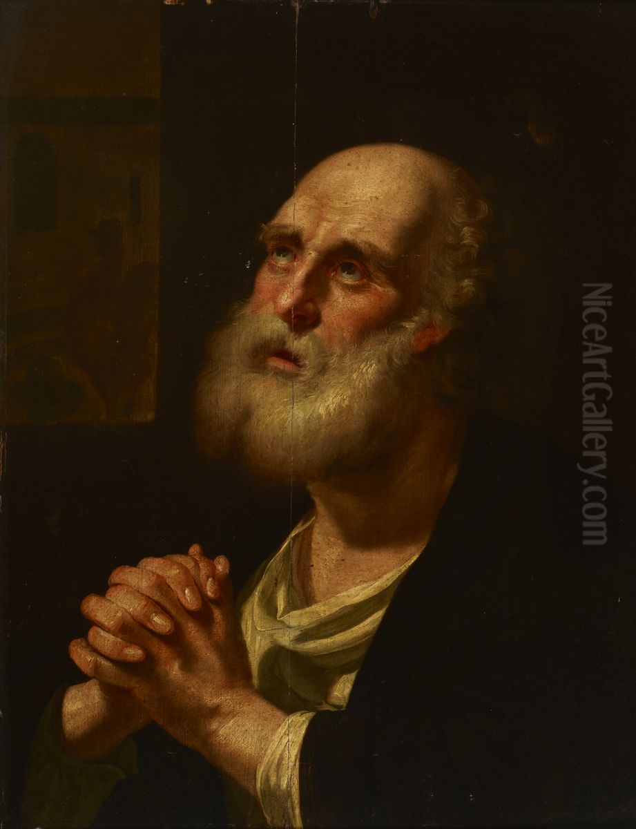 Swiety Piotr Oil Painting by Balthasar Denner