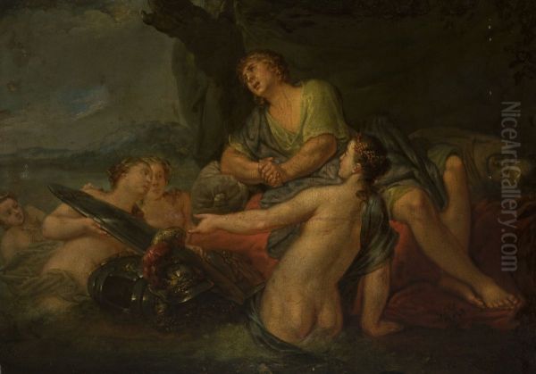 Mythological Scene Oil Painting by Bernhard Rode