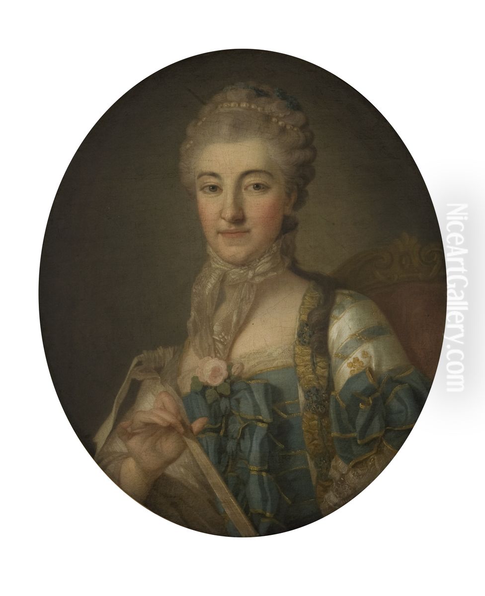 Portrait of Izabela Branicka nee Poniatowska Oil Painting by Per Krafft the Elder