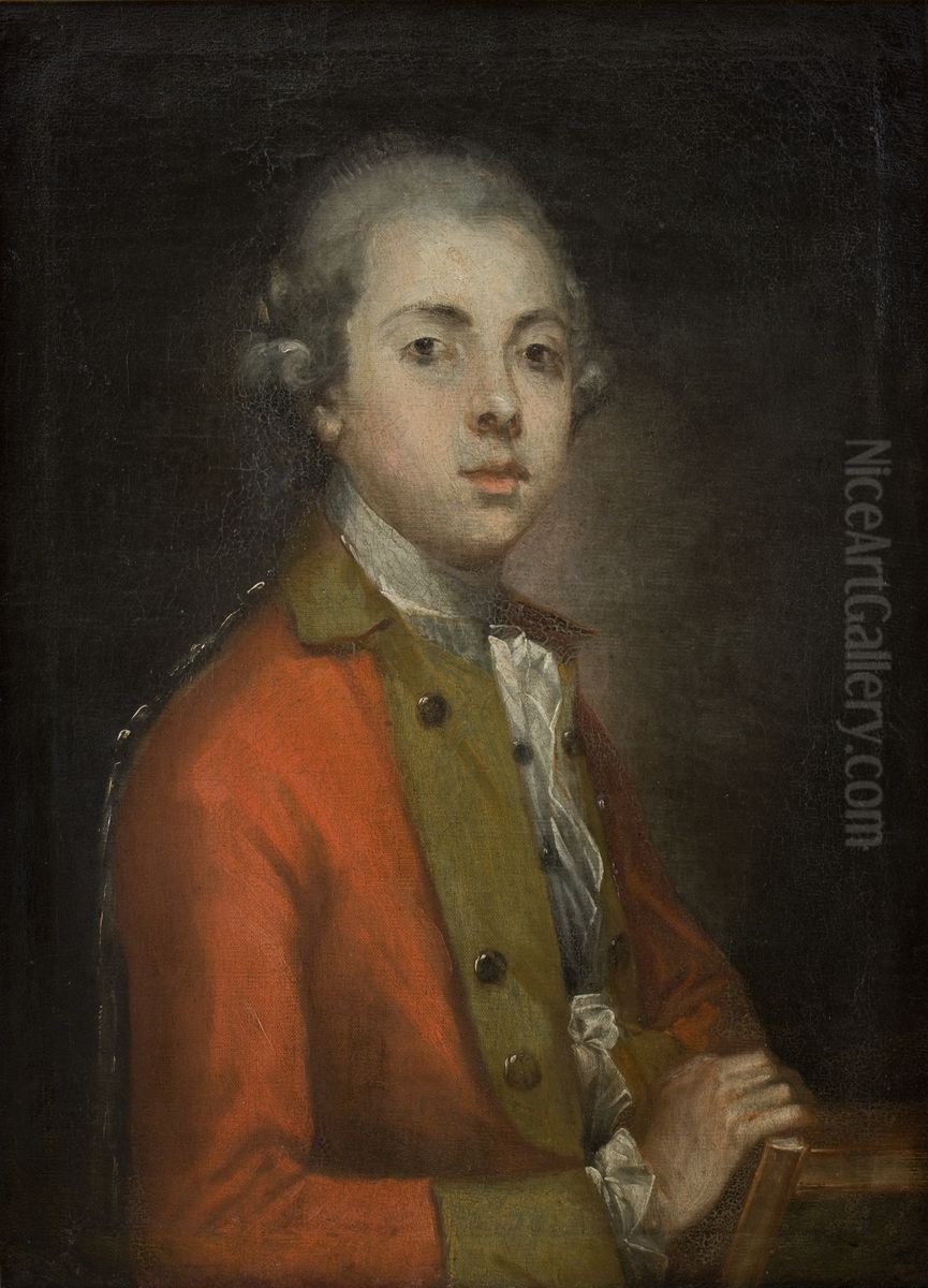 Portrait of Tomasz Kajetan Wegierski (1756-1787) Oil Painting by Augustyn Mirys