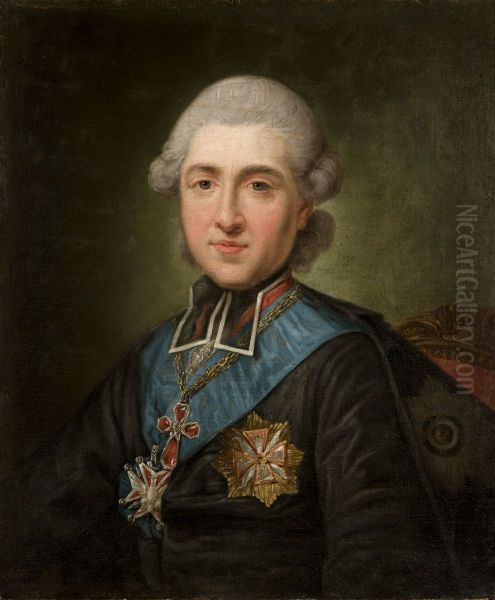 Portret prymasa Michala Jerzego Poniatowskiego Oil Painting by Marcello Bacciarelli