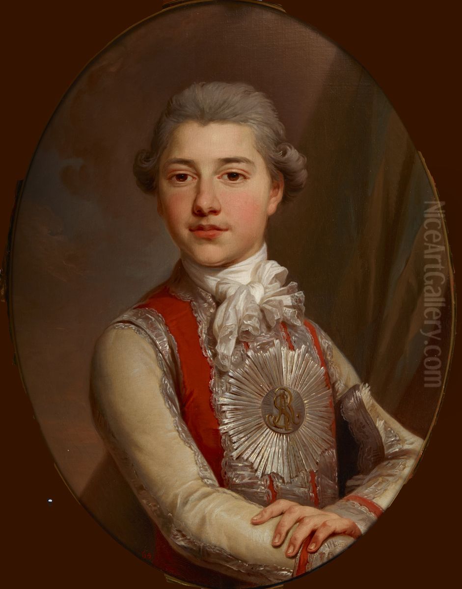 Portrait of Prince Jozef Poniatowski as a Youth Oil Painting by Marcello Bacciarelli
