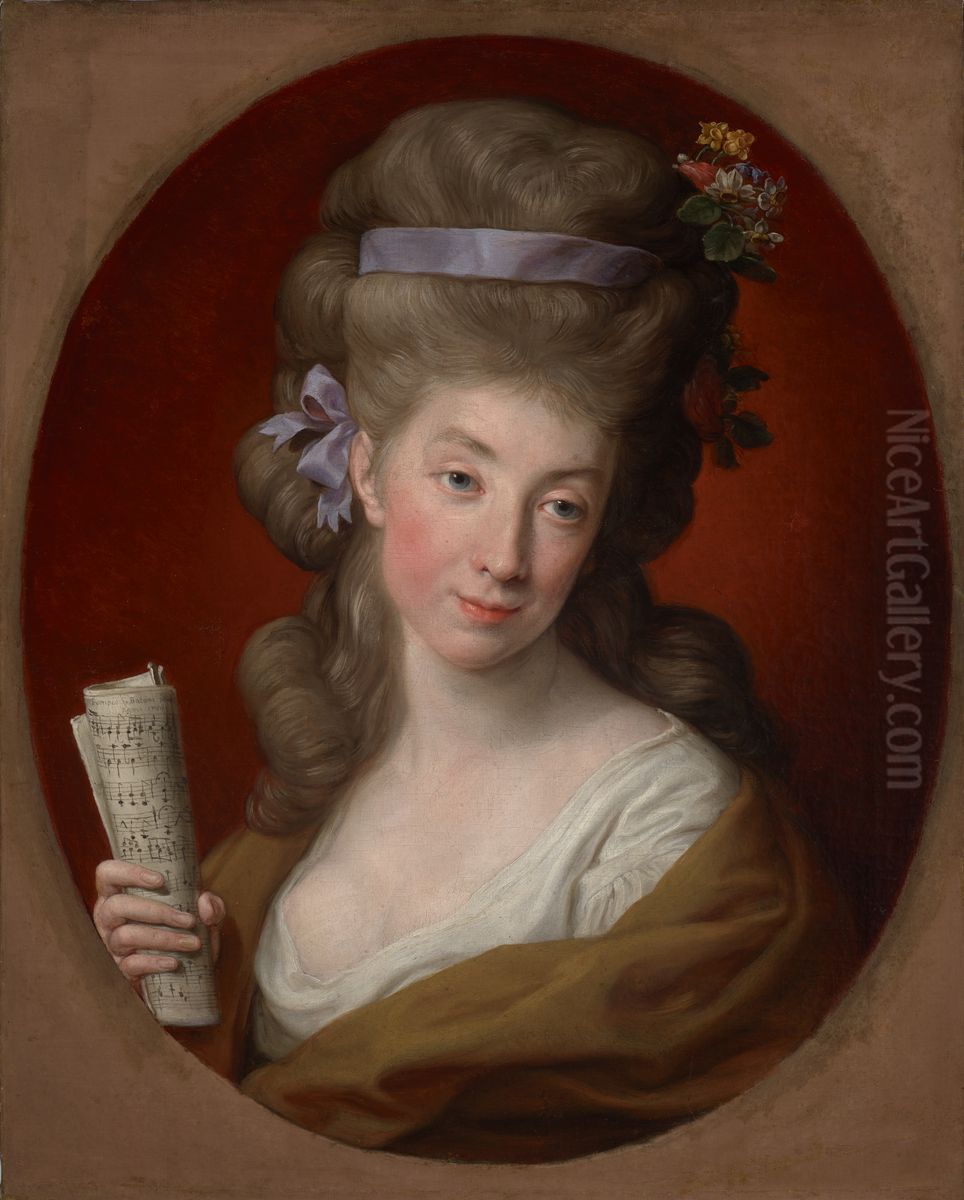 Portrait of Izabela nee Lubomirska, Wife of Ignacy Potocki (1755-1783) Oil Painting by Pompeo Batoni