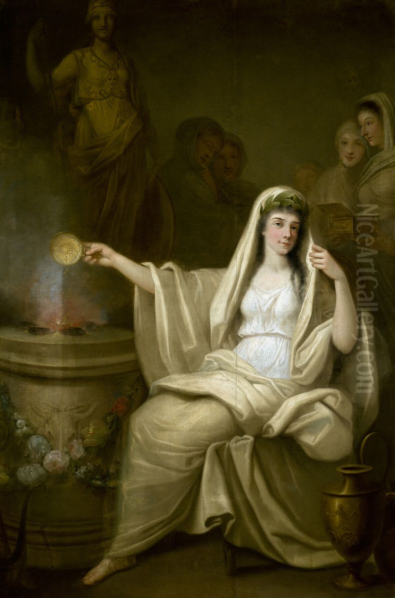 Ofiara westalki Oil Painting by Franciszek Smuglewicz