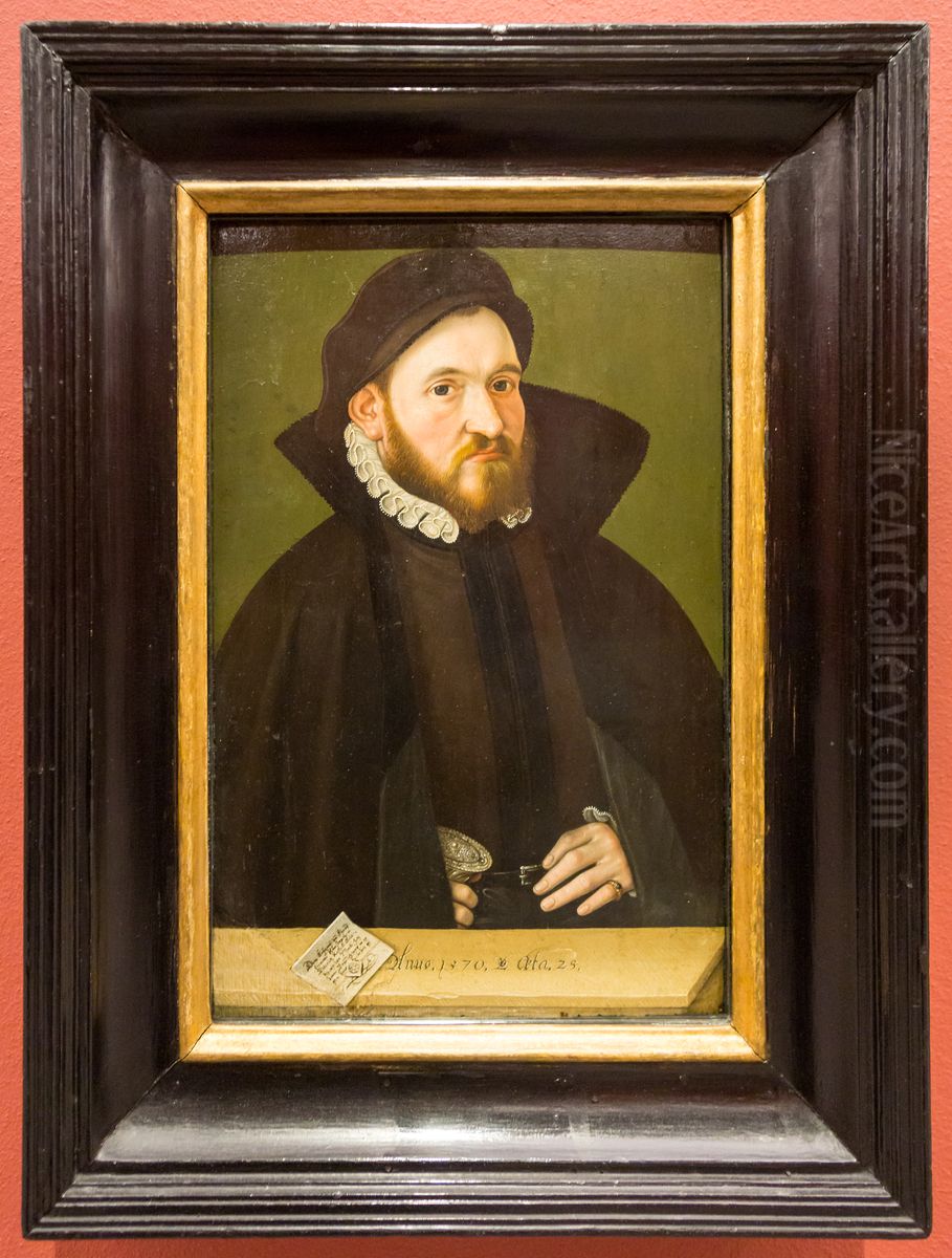 Portrat Dietrich Kostede Oil Painting by Ludger Tom Ring the Younger