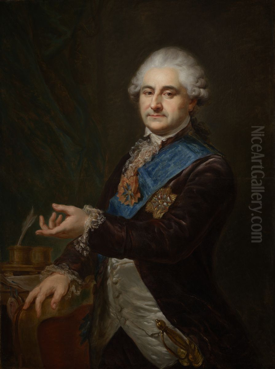 Portret Stanislawa Augusta Poniatowskiego (1732-1798) Oil Painting by Johann Baptist von Lampi the Elder