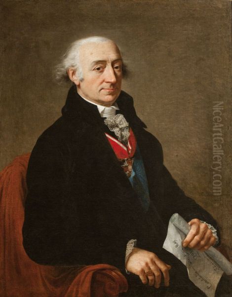 Portrait of Stanislaw Malachowski (1736-1809) Oil Painting by Francois-Xavier Fabre