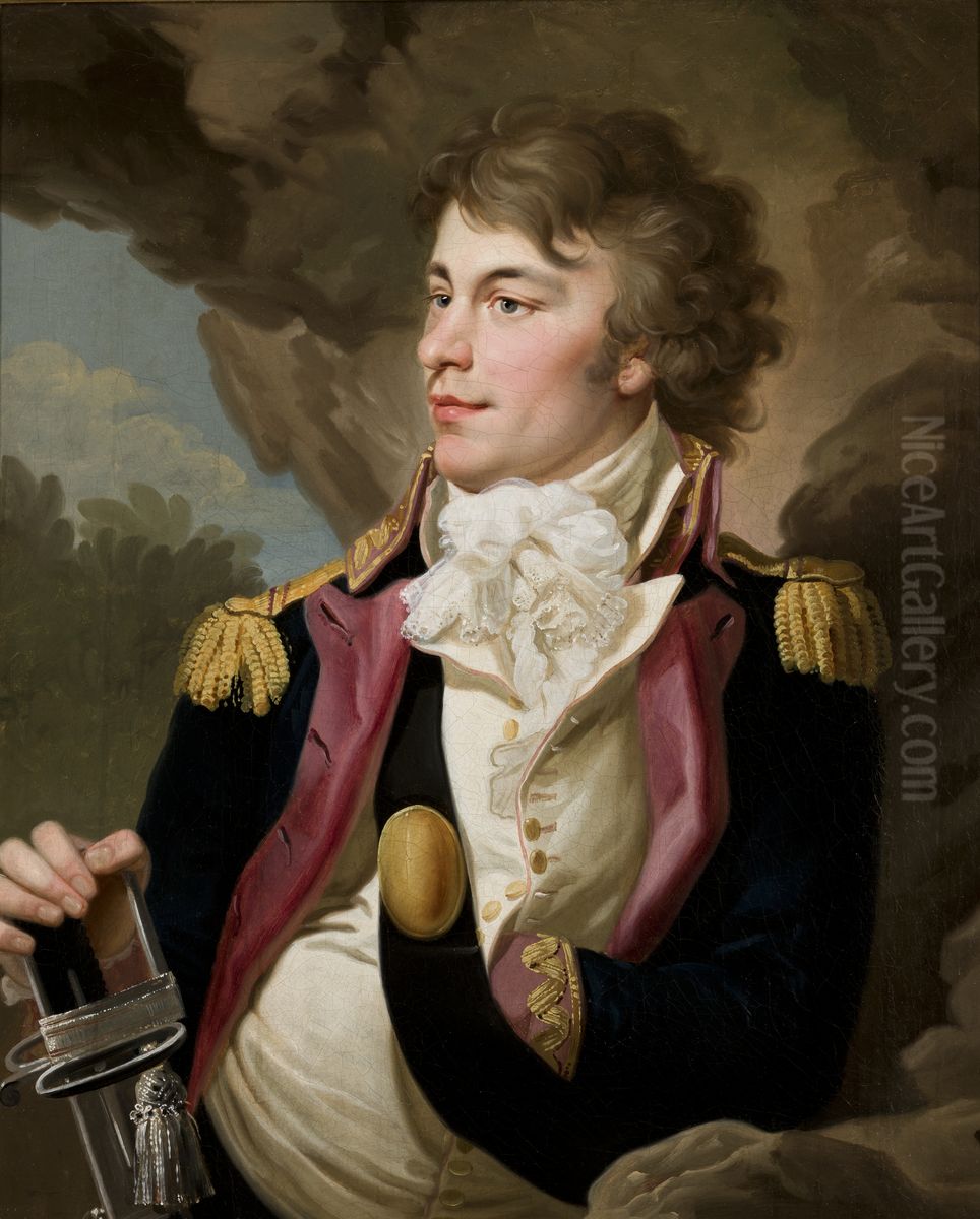 Portrait of Jozef Kossakowski Oil Painting by Kazimierz Wojniakowski