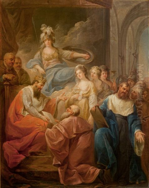 Nadanie przywilejow Akademii Krakowskiej Oil Painting by Marcello Bacciarelli