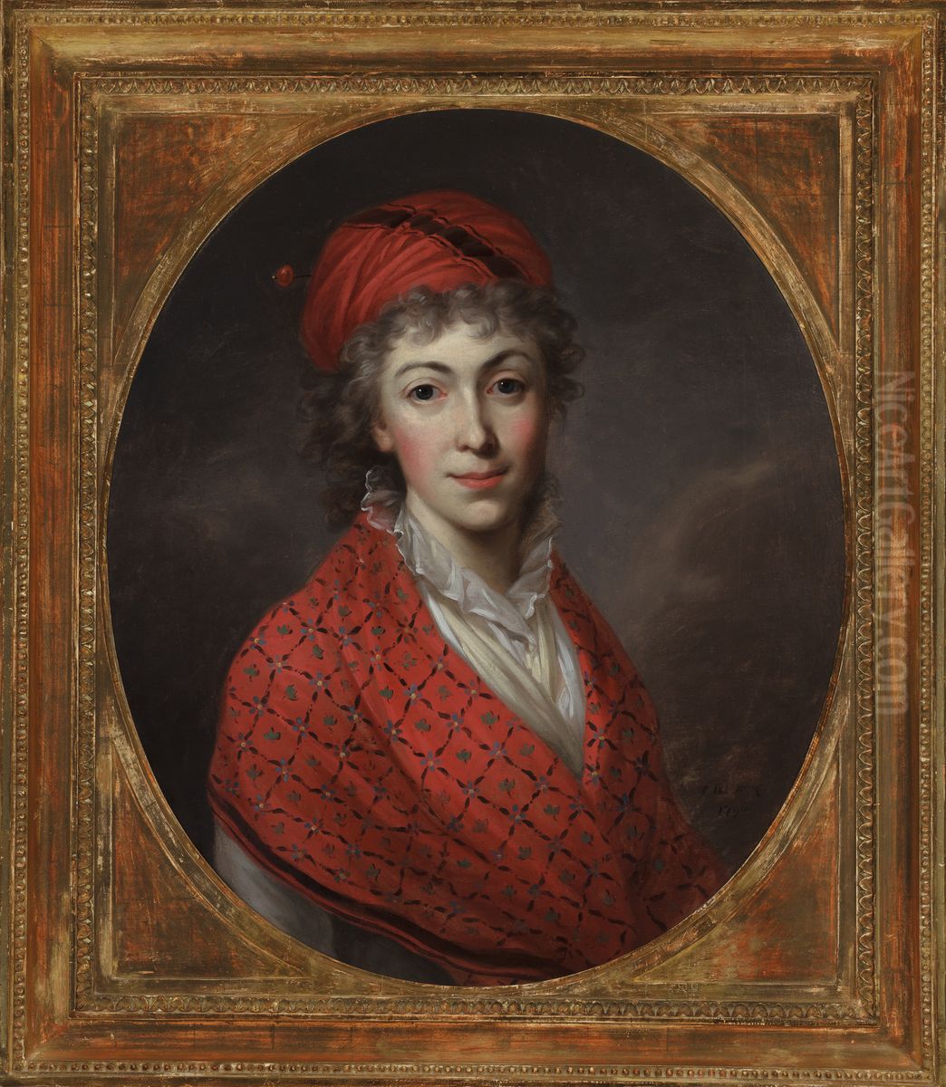 Portret Izabeli z Flemmingow ksieznej Czartoryskiej (1746-1835) Oil Painting by Kazimierz Wojniakowski