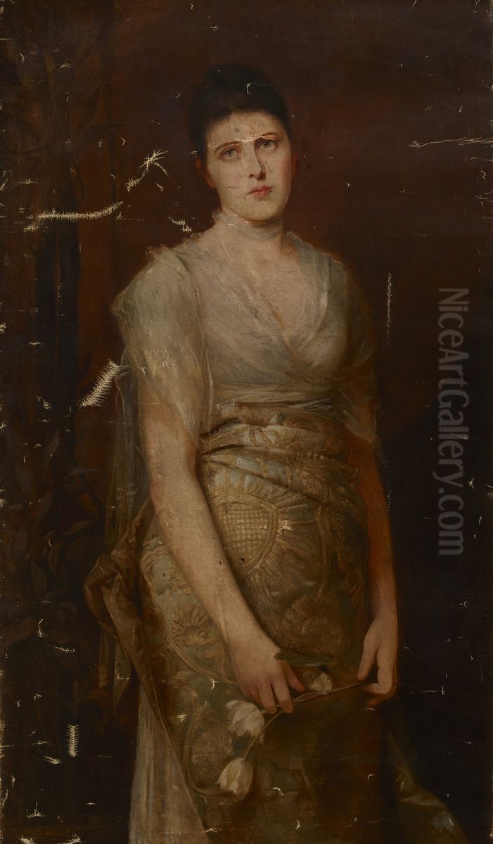 Portrait of Alicja Worms Oil Painting by Wilhelm von Kaulbach
