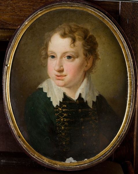 Portrait of Jozef Ponitycki Oil Painting by Jozef Peszka