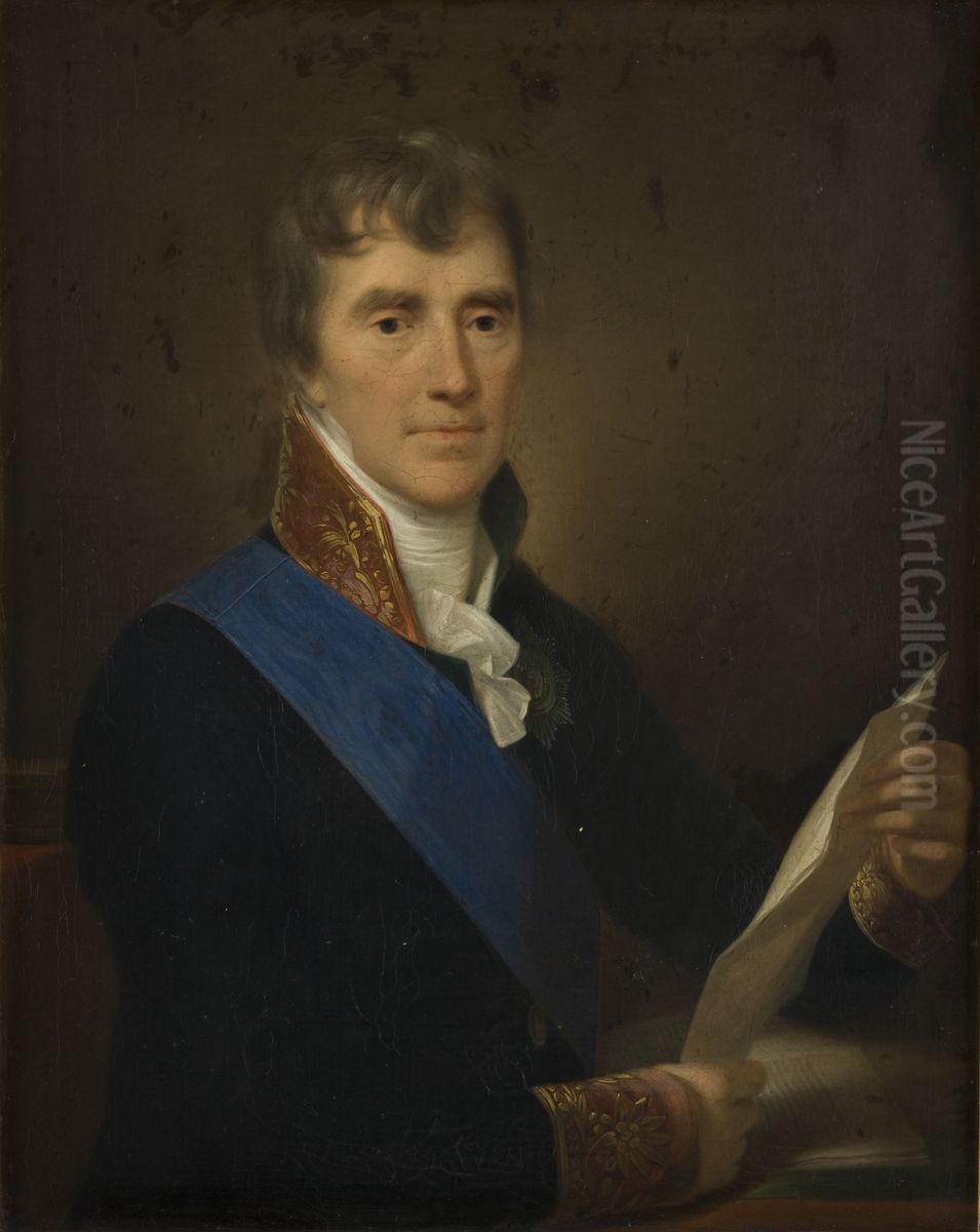 Portret Stanislawa Wodzickiego Oil Painting by Jozef Peszka