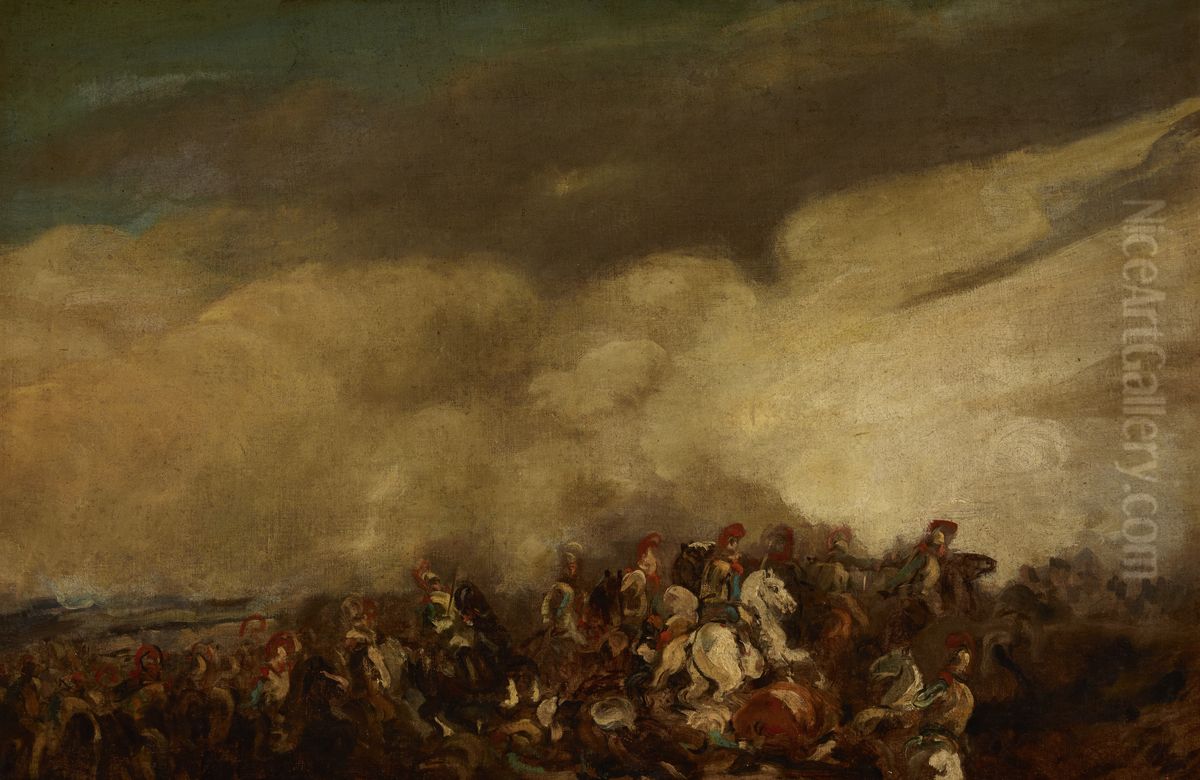 Battle Oil Painting by Piotr Michalowski