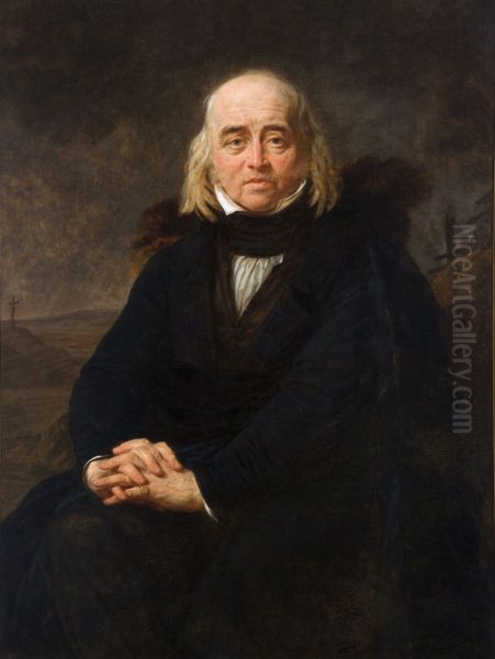 Portrait of Julian Ursyn Niemcewicz (1758-1841) Oil Painting by Antoine-Jean Gros