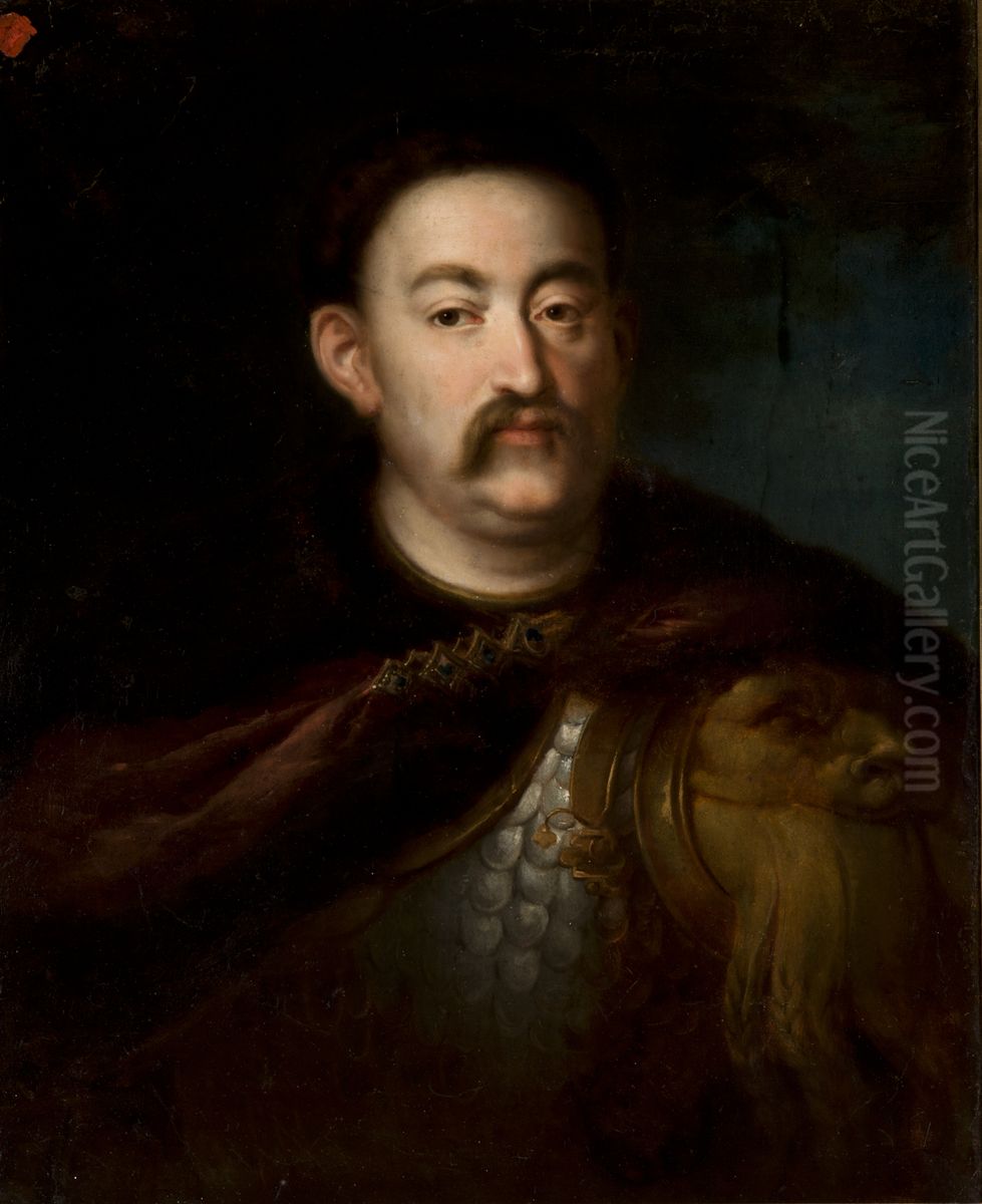 Portrait of King John III Sobieski Oil Painting by Rafal Hadziewicz