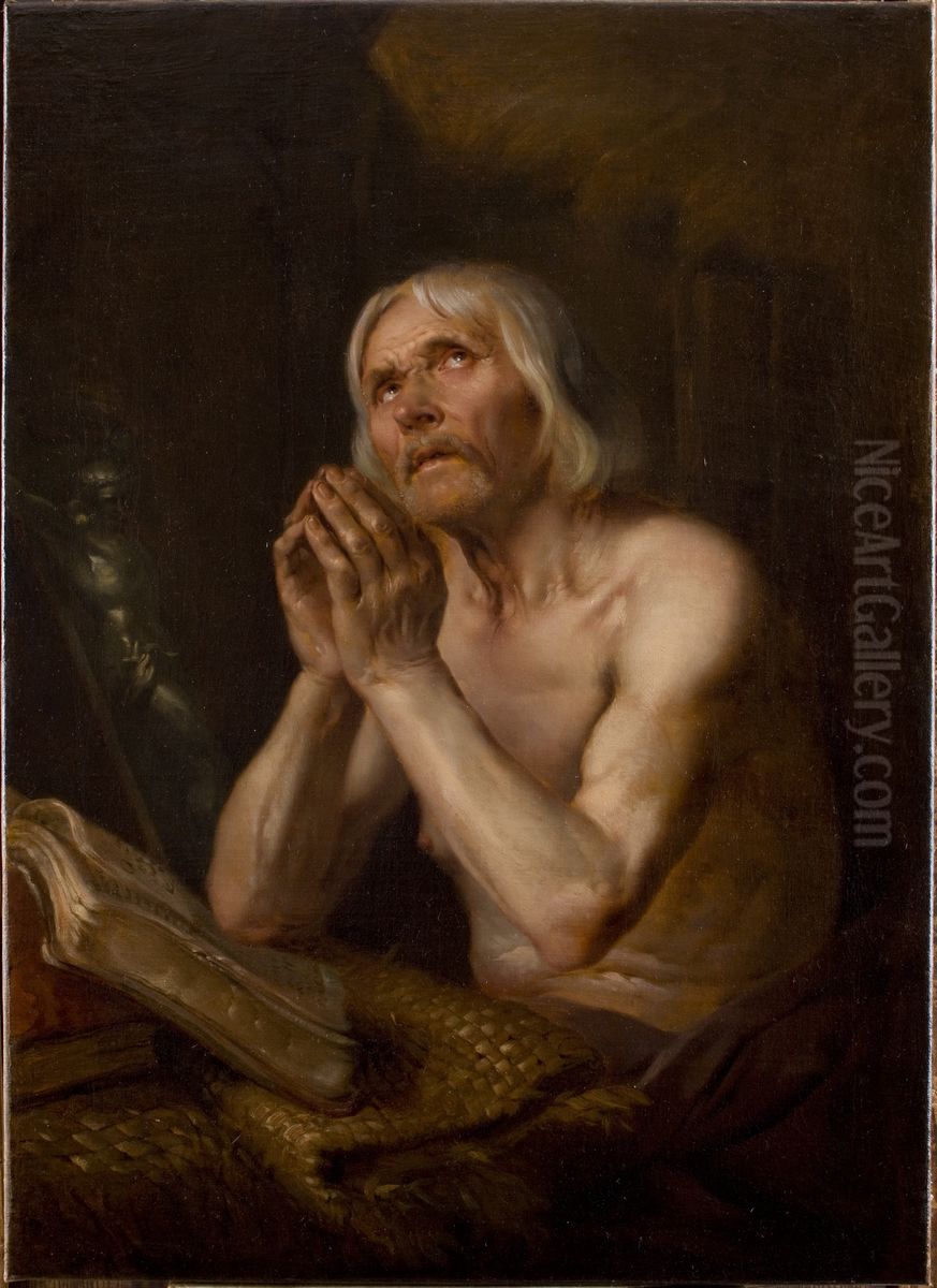 Swiety Andrzej Zurawek Oil Painting by Rafal Hadziewicz