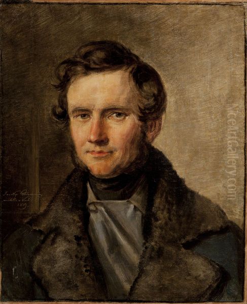 Portret inz. Macieja Bajera Oil Painting by Jan Nepomucen Glowacki