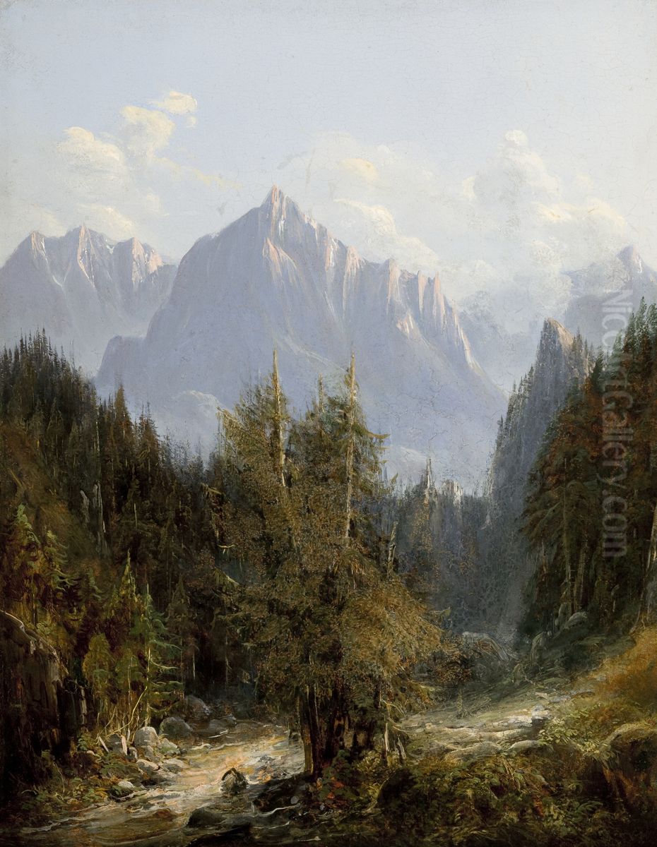Road to the Morskie Oko Lake Oil Painting by Adam Gorczynski