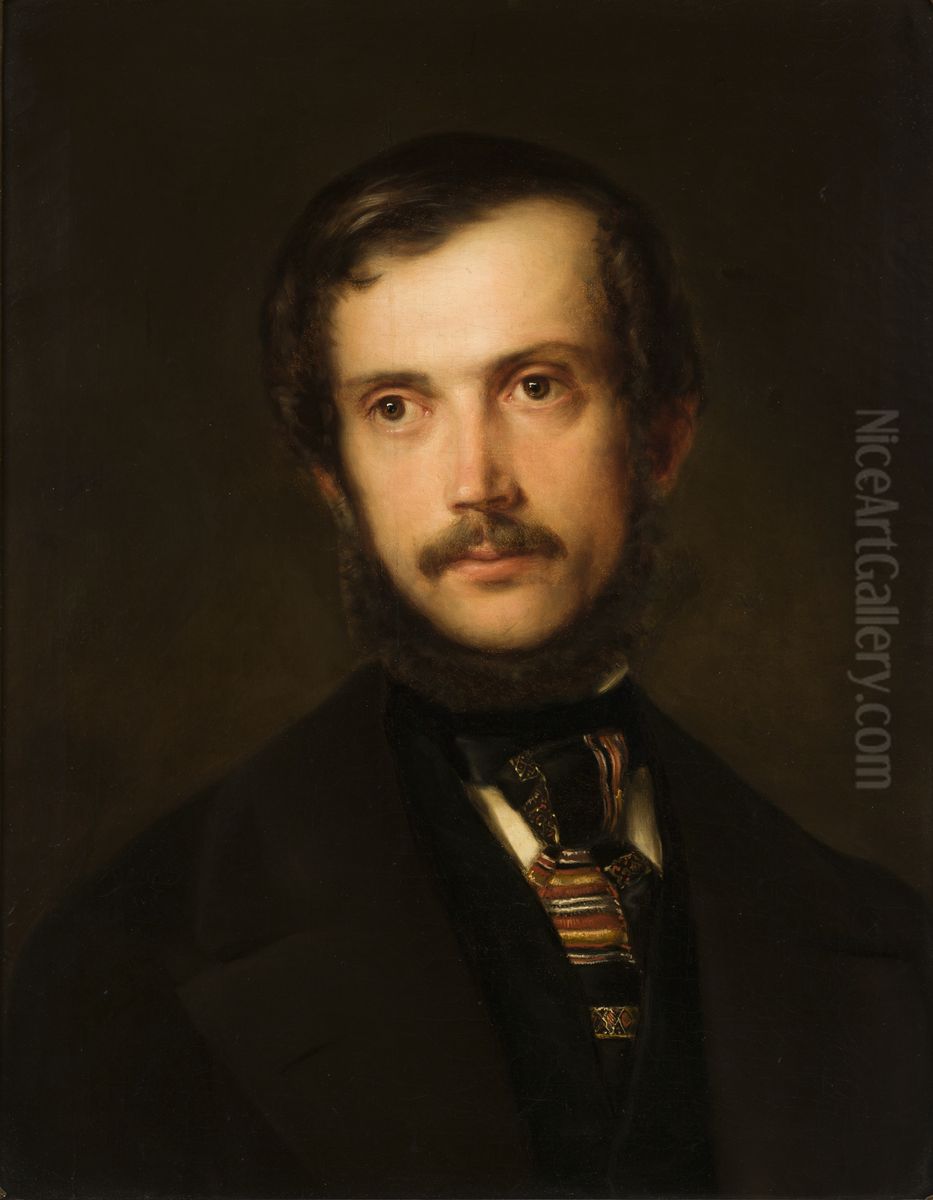 Portrait of a Man Oil Painting by Henryk Rodakowski