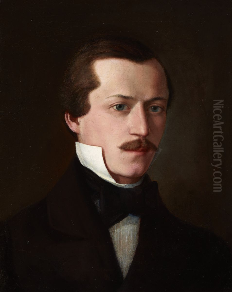 Portrait of Adolf Poller Oil Painting by Andrzej Grabowski