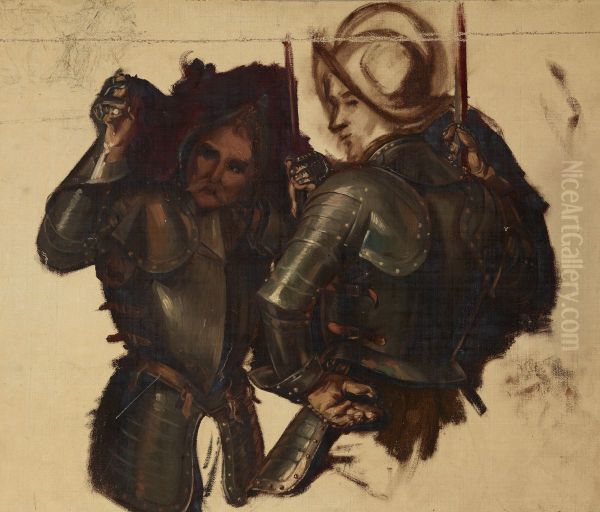 Figures of Armoured Guards. Study to the Painting 
