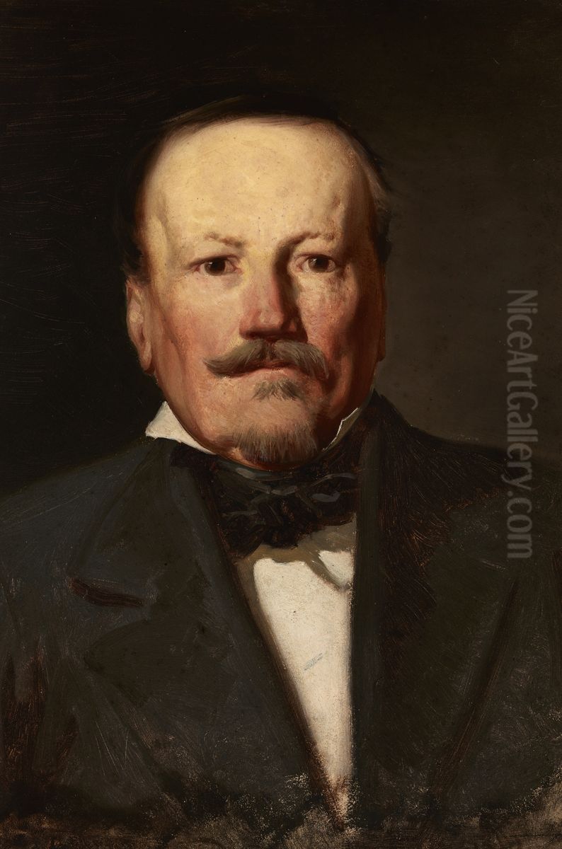 Portret mezczyzny Oil Painting by Artur Grottger