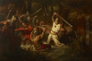 Emperor Rudolf I in the Battle of Marchfeld