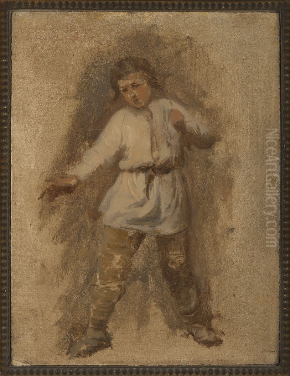 Country Boy Oil Painting by Aleksander Kotsis