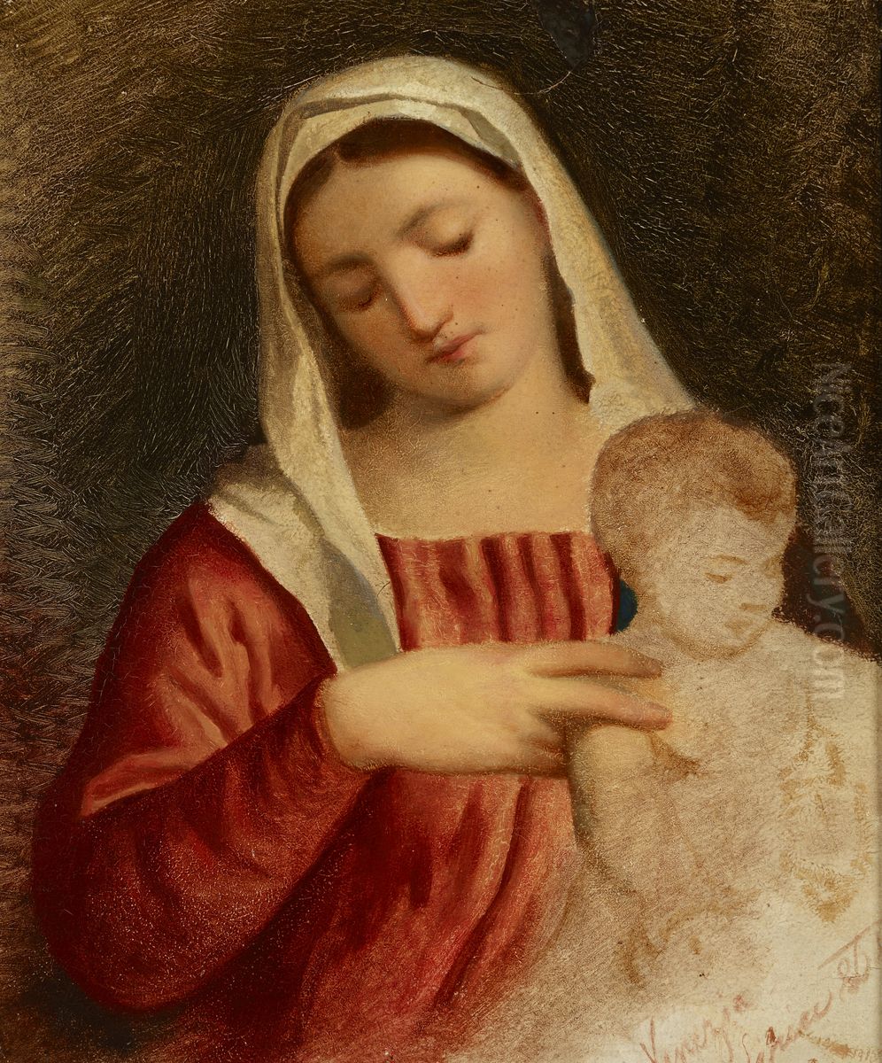 Madonna with Child - Copy of the fragment of the painting 