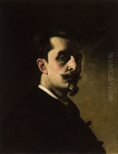 Self-Portrait Oil Painting by Karol Mlodnicki