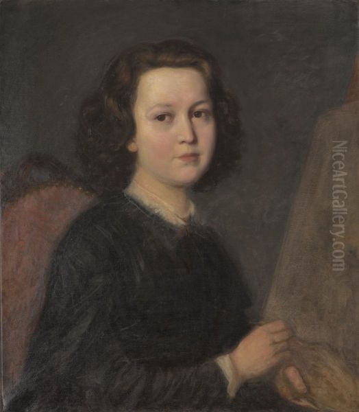 Portrait of Jozefa Geppert Oil Painting by Aleksander Kotsis