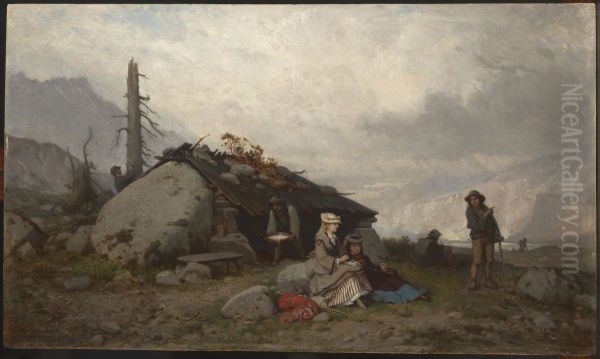 Trip in the Tatra Mountains Oil Painting by Aleksander Kotsis