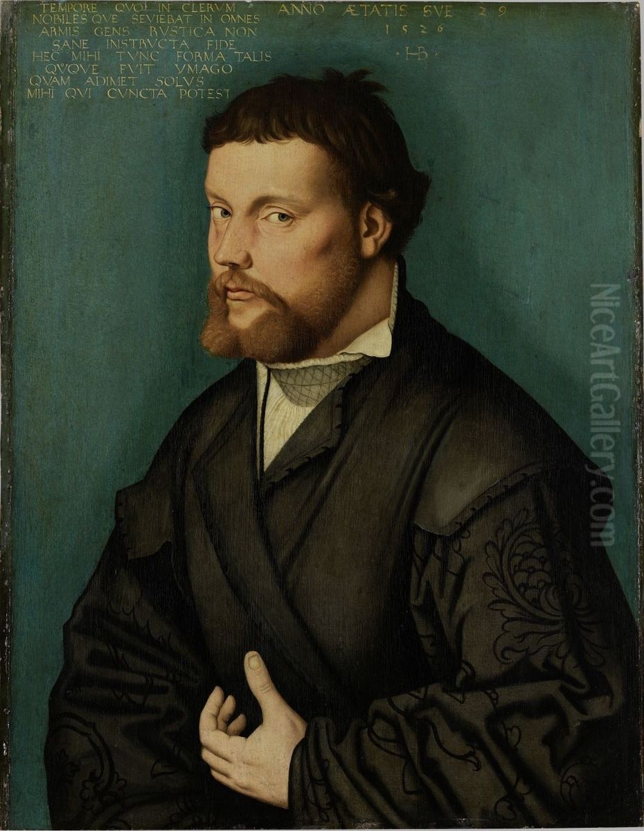 Portrait of a 29-Year-Old Man (Self-portrait ?) Oil Painting by Hans Baldung Grien