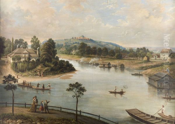View of Krakow Oil Painting by Saturnin Swierzynski
