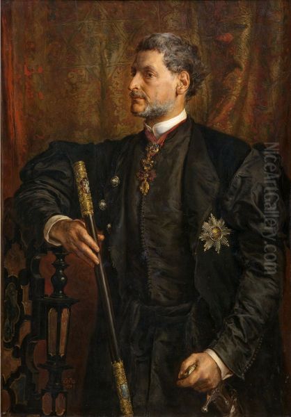 Portret Alfreda Potockiego Oil Painting by Jan Matejko